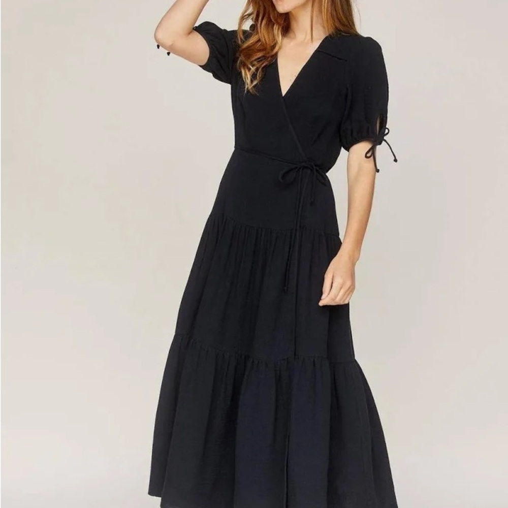 Christy Dawn Augusta Midnight Wrap Dress L